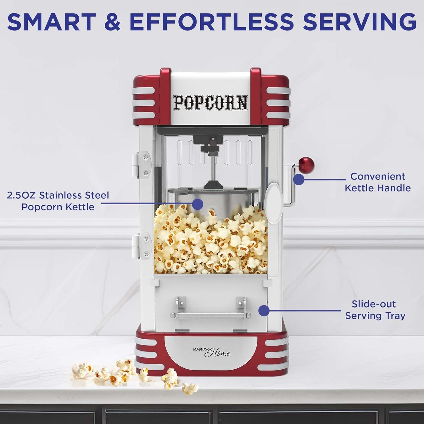 Máquina palomitas estilo cine con cuchara 2.5oz rojo