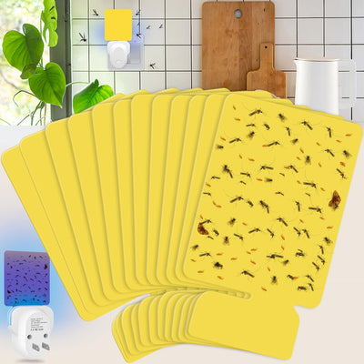 Kit recarga trampa insectos voladores adhesivo amarillo no tóxico
