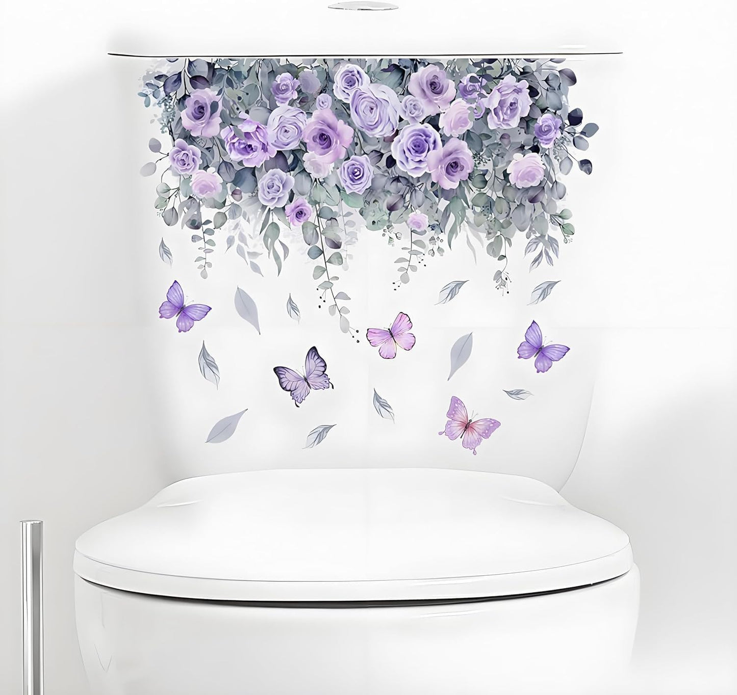 Adhesivo floral para inodoro 3.5x3.5 pulg
