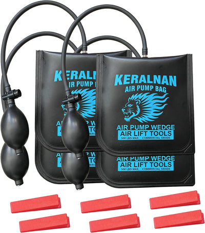 Bolsa elevación puerta 840D TPU 300lb con 4 cuñas plástico