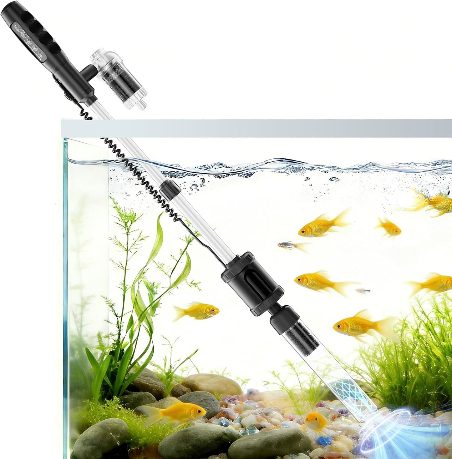 Aspiradora acuario 8en1 multifuncional 36W para limpieza automática