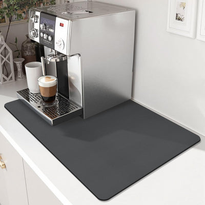 Tapete café 11.8x19.6pulg secado platos goma antiderrap