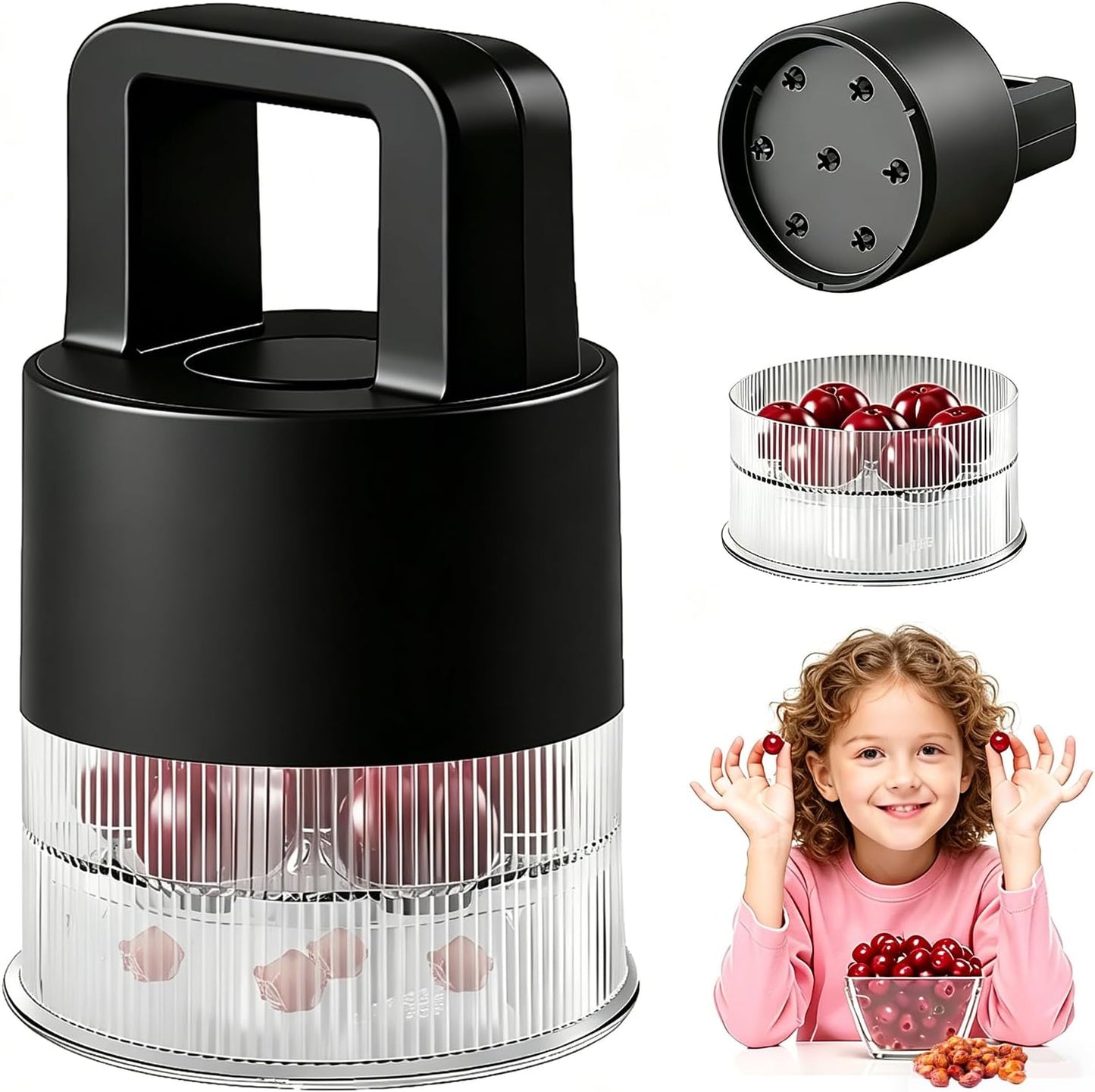 Cherry Pitter descorazonador múltiple 7 en 1 con ranuras grandes