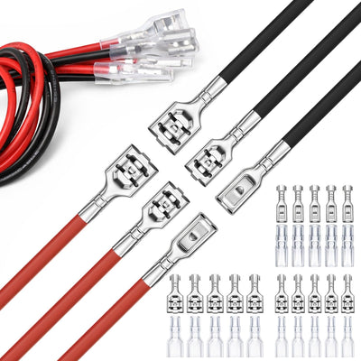 Kit 30 conectores altavoz 0.116/0.152 pulg rojo negro