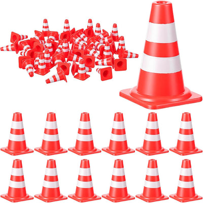 50 Mini Conos Plástico 1pulg Seguridad Vial