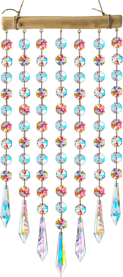 Adorno colgante prisma cristal 13pulg para árbol Navidad