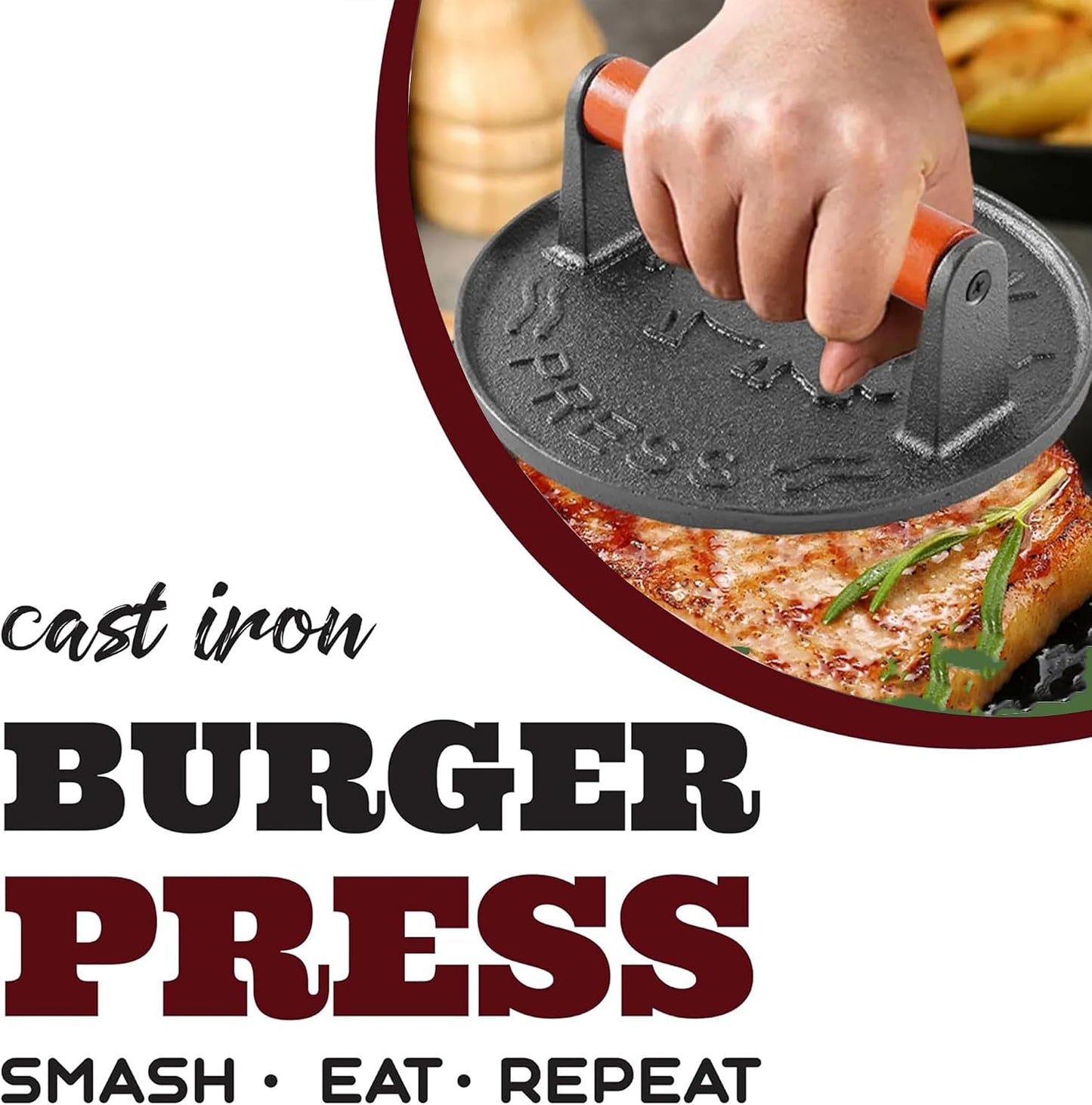Prensa hamburguesas hierro fundido profesional para Blackstone