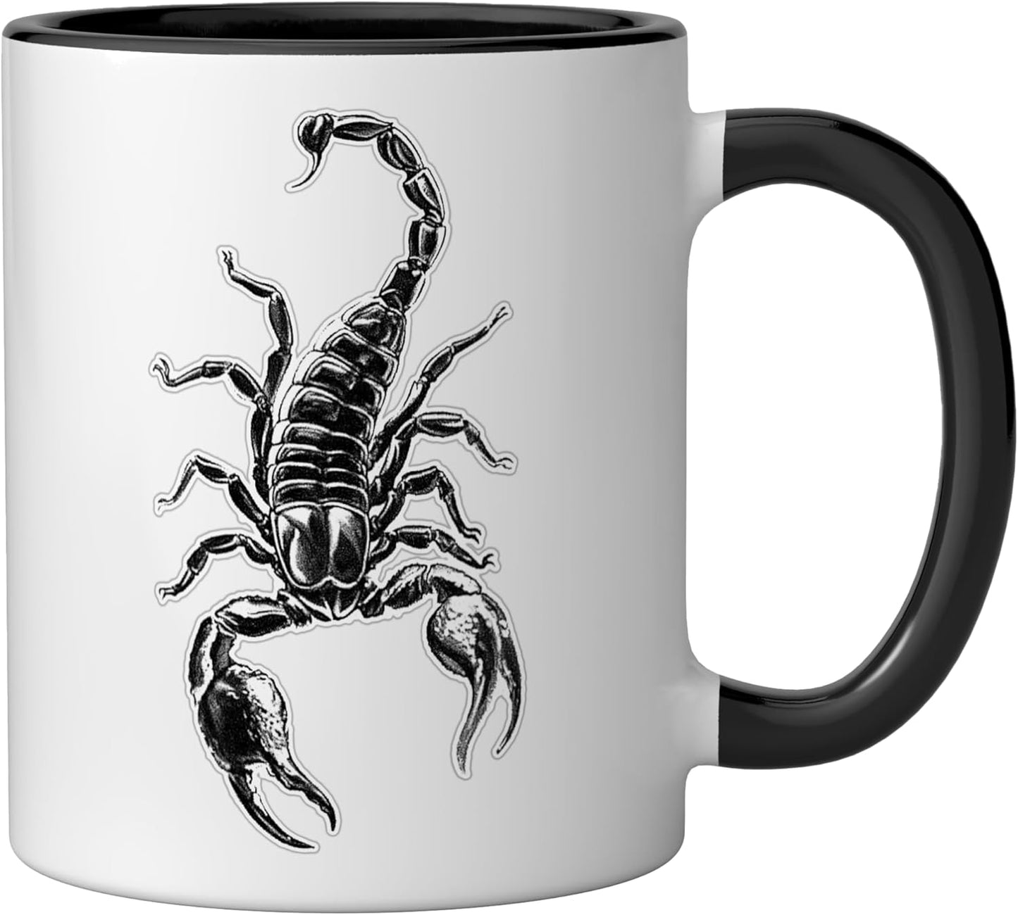 Taza cerámica Scorpion Scorpio negra/blanca