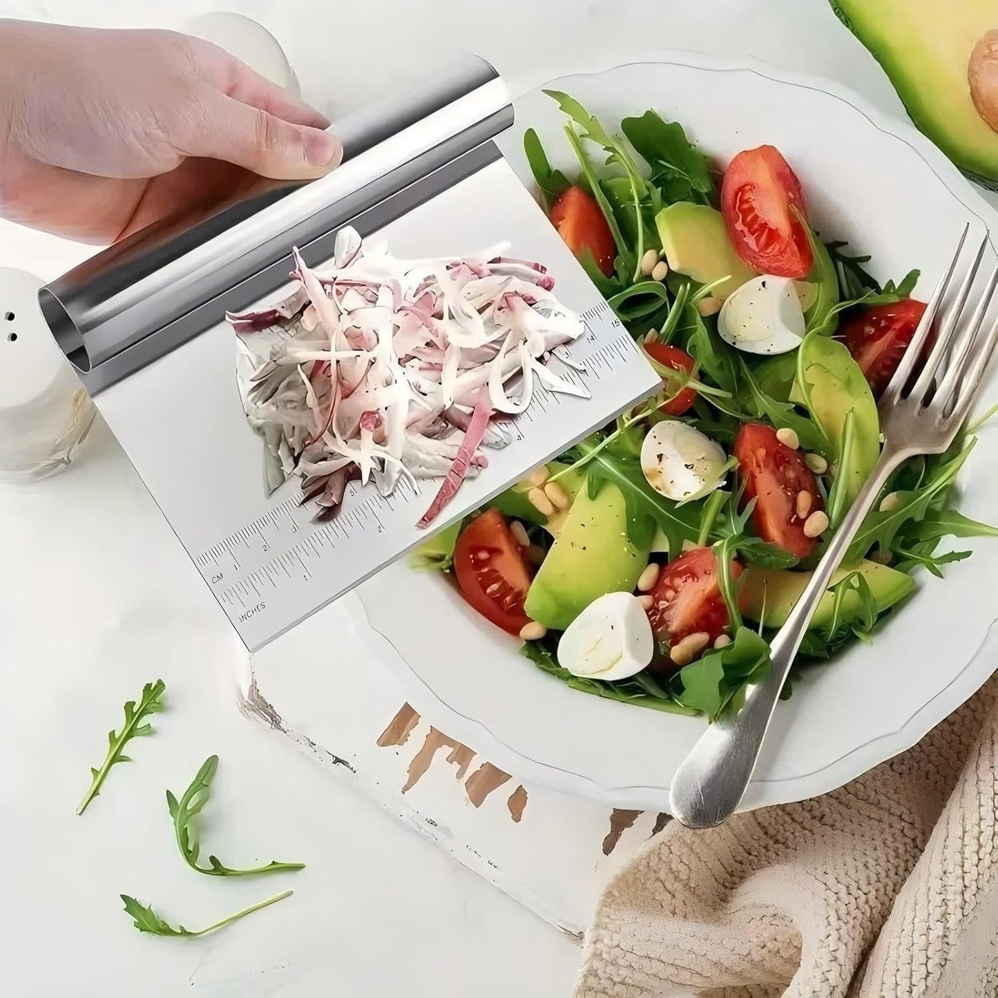 Raspador acero inox escala multiusos para mantequilla pasteles