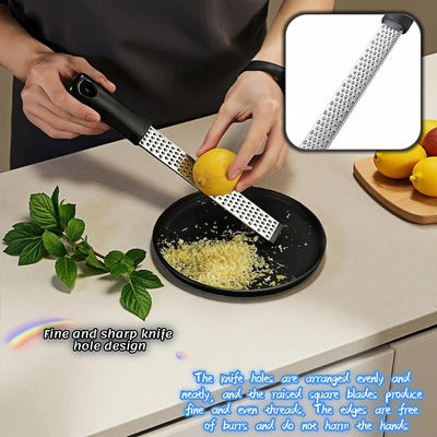 Rallador zester de acero inoxidable 12 pulgadas para queso ajo jengibre