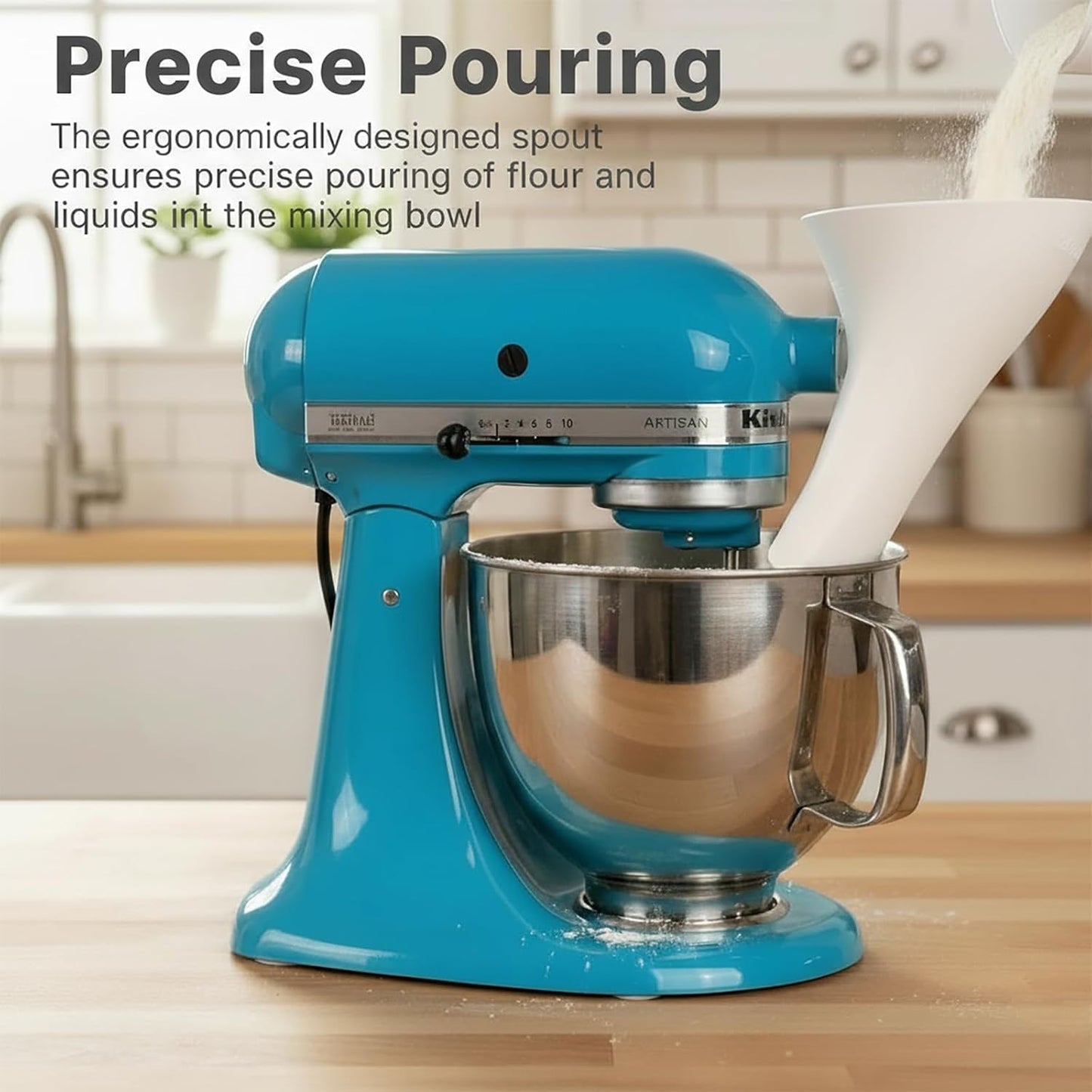 Embudo harina para batidora pie cocina comp 5qt