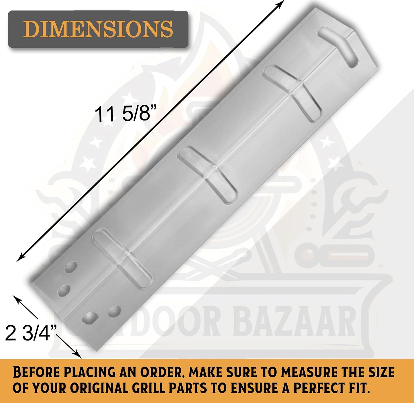Set 3 placas acero inox para 3 quemadores Walmart