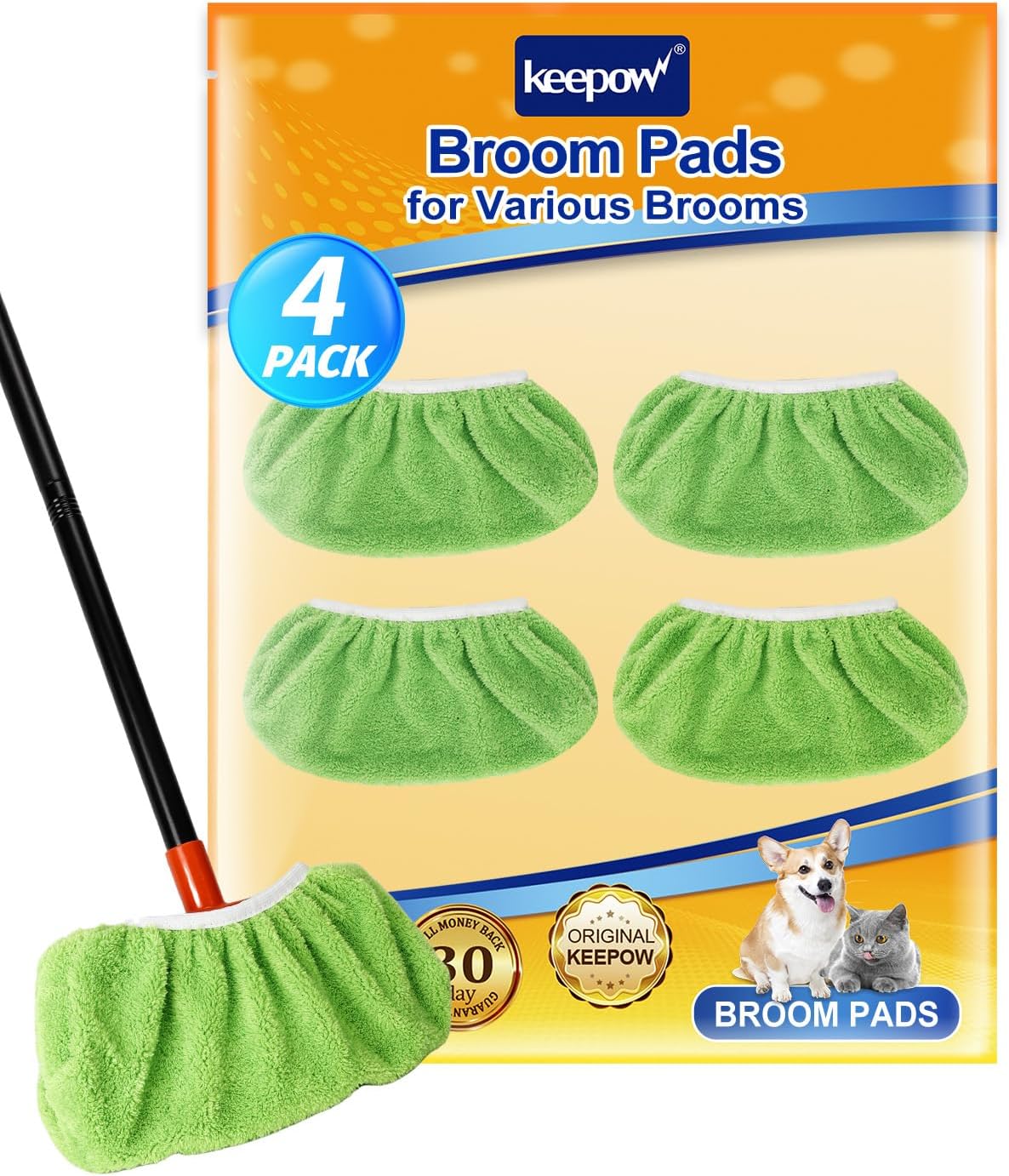 4 Pzas Almohadillas Escoba Microfibra Reutilizables