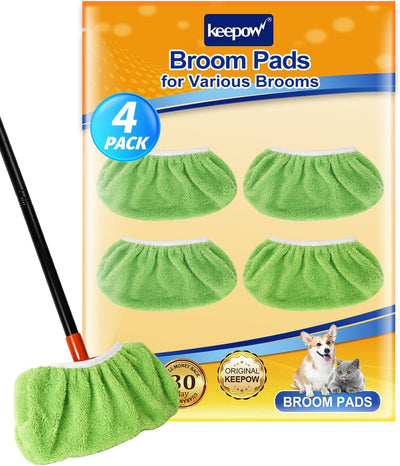 4 Pzas Almohadillas Escoba Microfibra Reutilizables