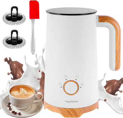 Espumador leche eléctrico 400W 4en1 con batidor para café capuchino