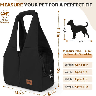 Bolsa transportadora plegable para perros y gatos con 6 bolsillos