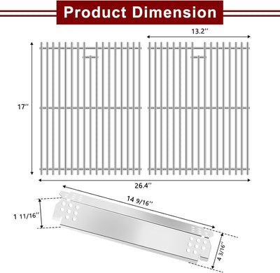 Kit repuesto parrilla Nexgrill 4 y 5 quemadores acero inox