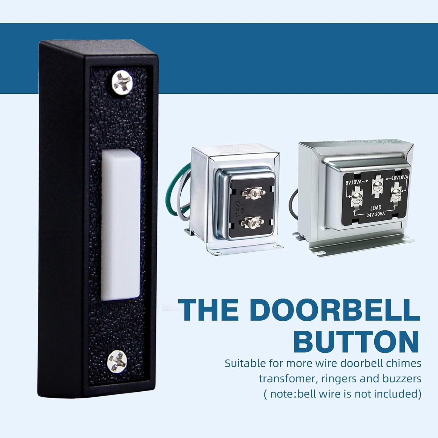 Botones timbre iluminados LED con cable para puerta