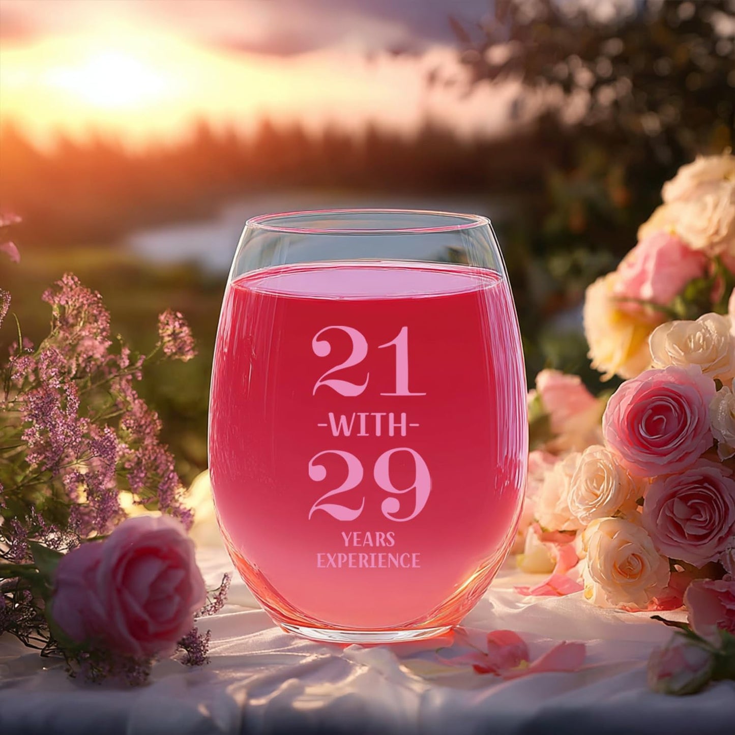Copa de vino divertida para mujer de 50 años, regalo de cumpleaños número 50