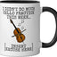 Taza cerámica para estudiante de violonchelo negro/blanco