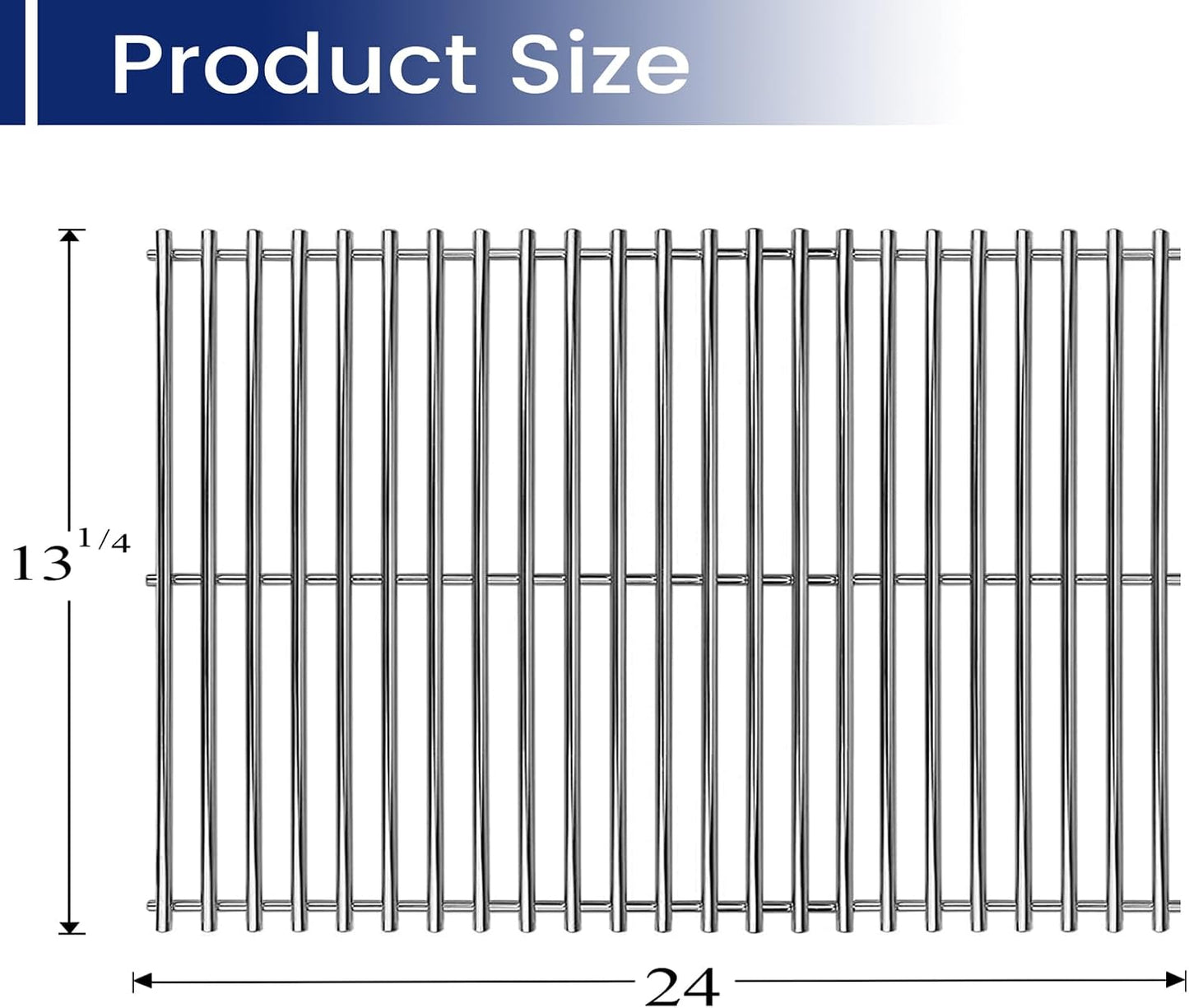 Rejillas acero inox 13 1/4x24 para Broilmaster P3 D3 G3