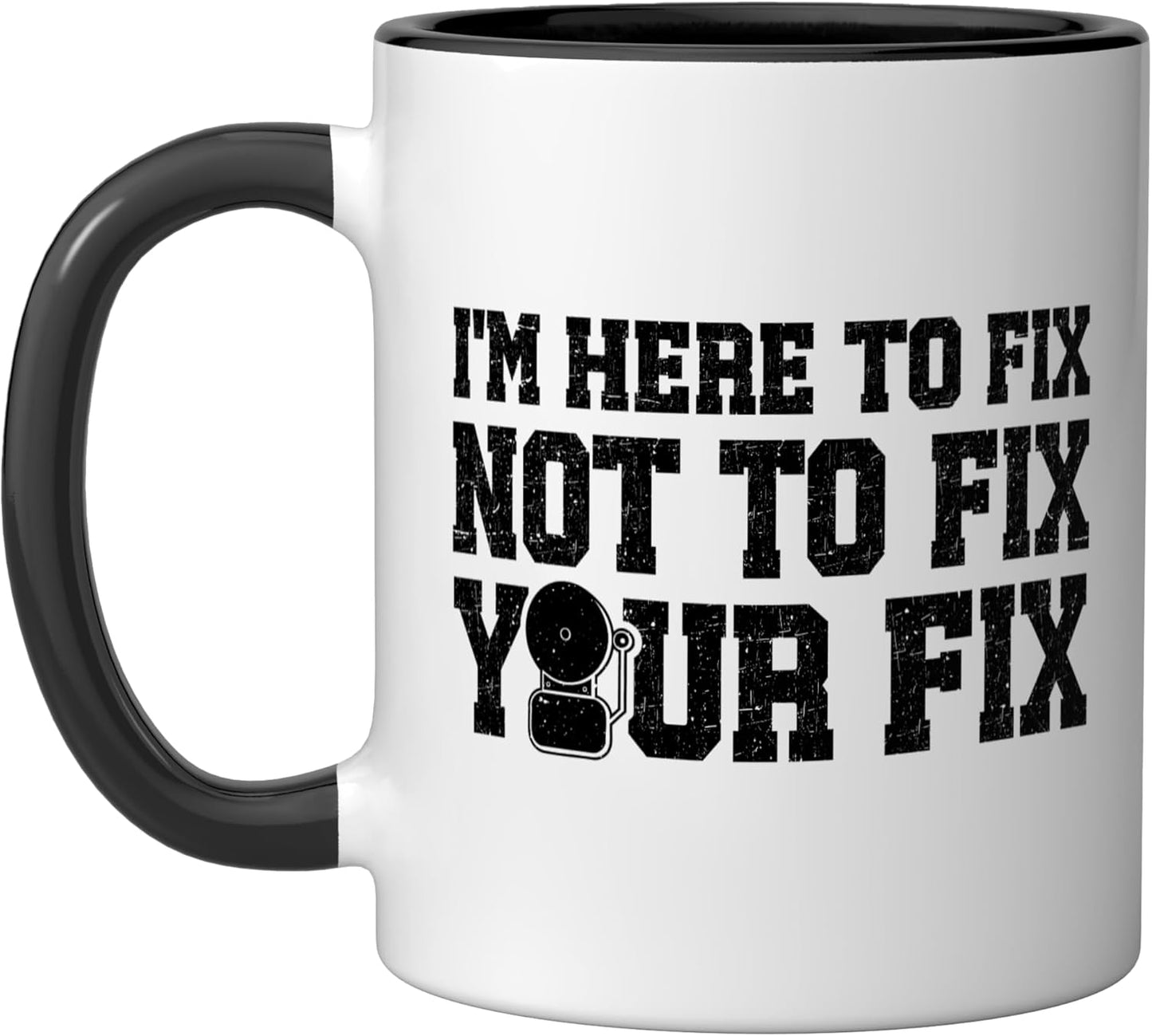 Taza cerámica para instructor de armas negra/blanca