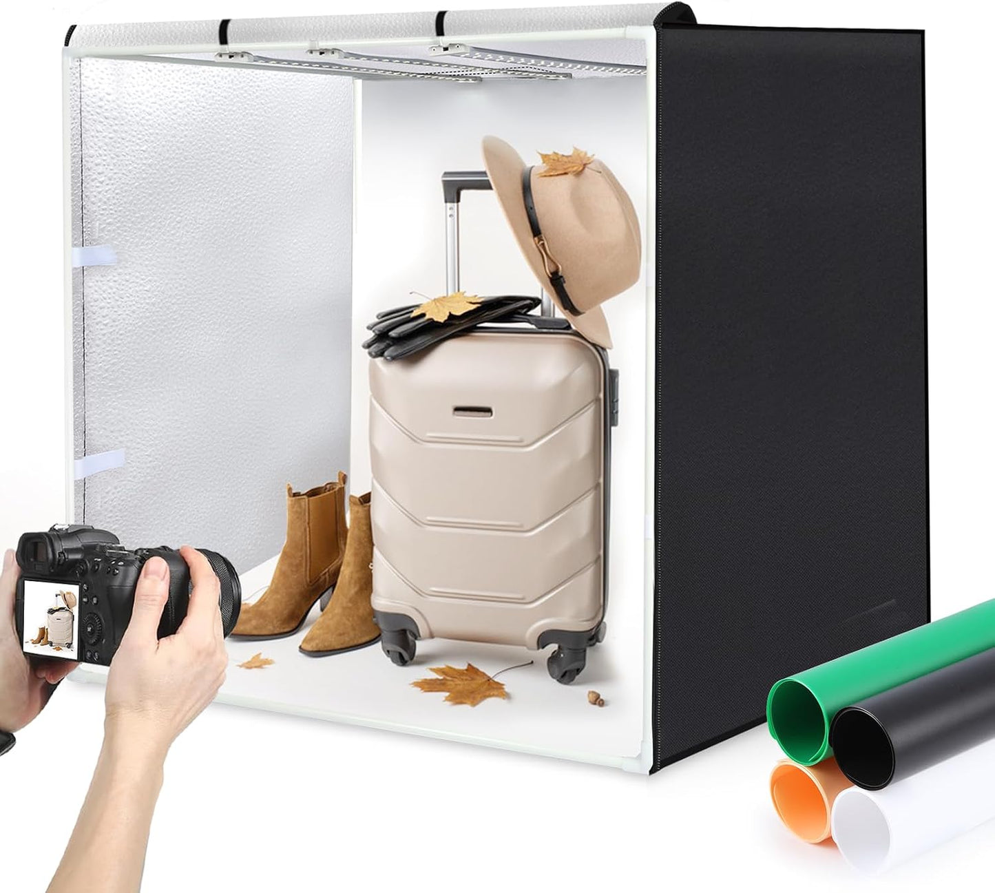 Caja luz estudio 32x32pulg con panel atenuable profesional