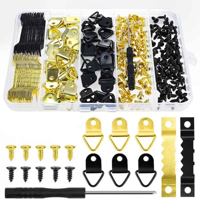 Kit colgar cuadros 252 pzas con ganchos y destornillador