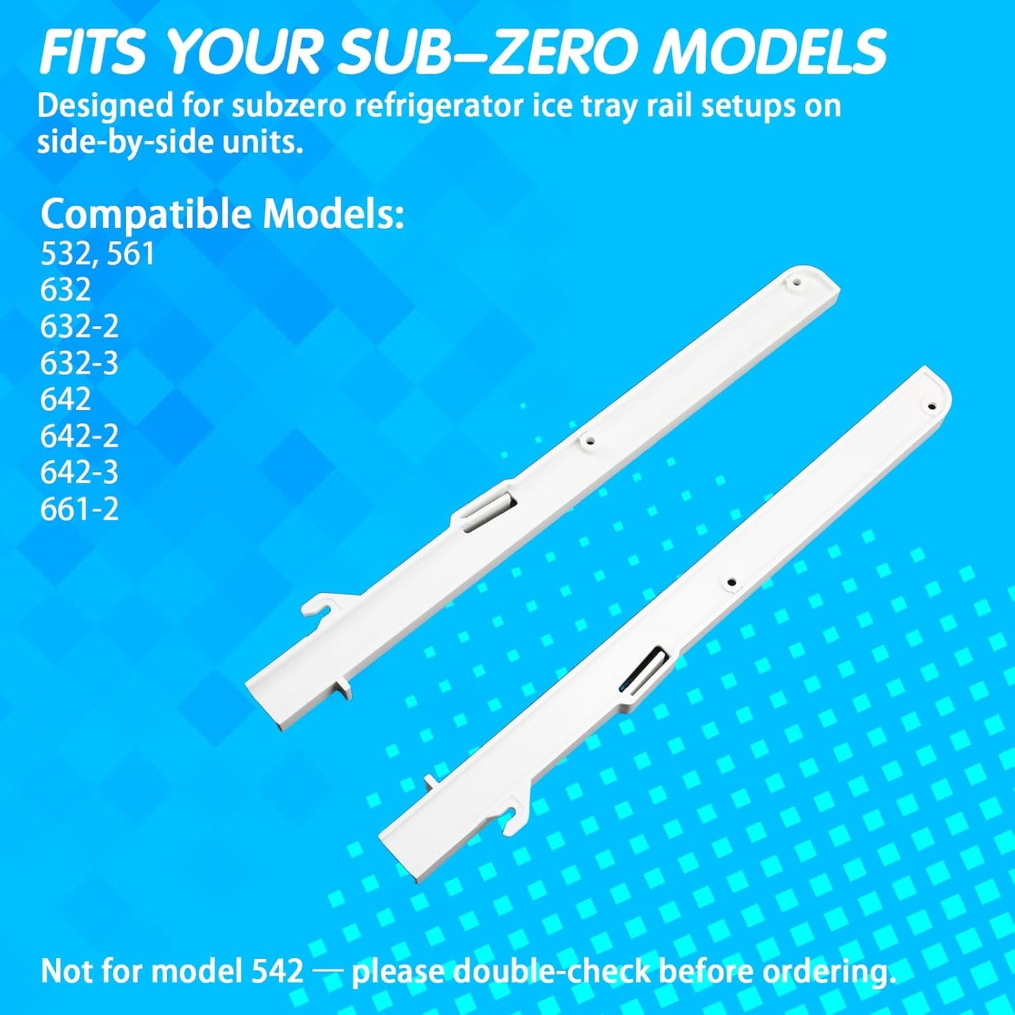 Kit diapositivas cubo hielo para Sub-Zero 632-3 642-2 661-2