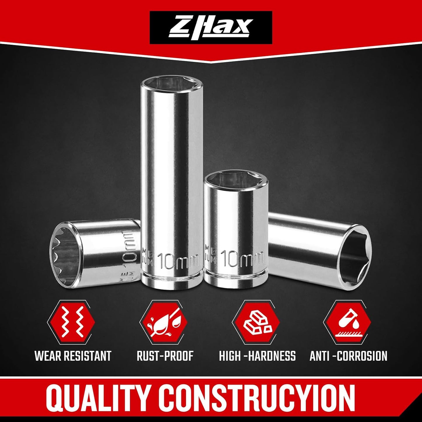 Juego llaves vaso 0.394pulg 6uds 1/4 pulg 6 y 12 puntos