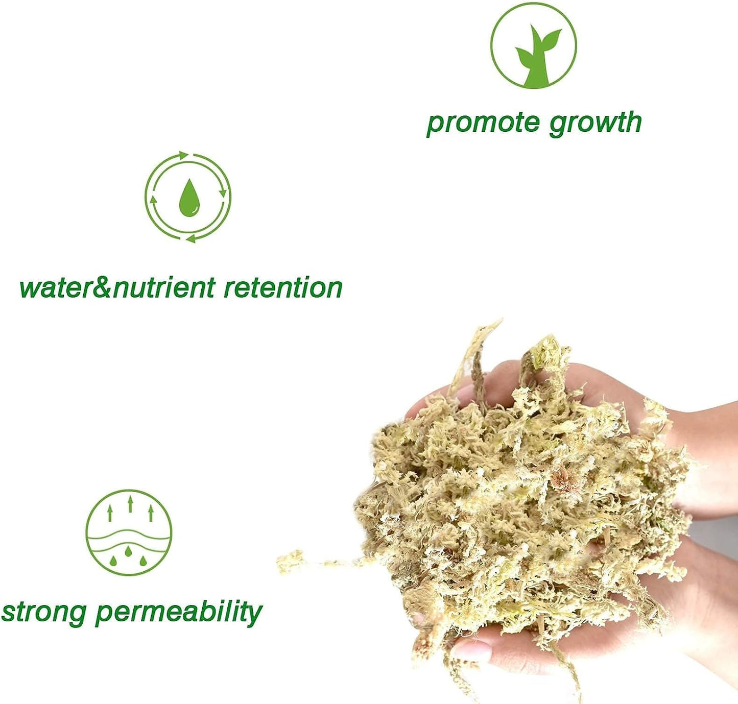 Musgo de esfagno 6oz para orquídeas y plantas