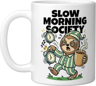 Taza cerámica para café con chiste de Sloth Person, blanca