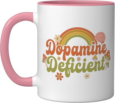 Taza cerámica para mujeres y niñas con flores arcoíris sin dopamina