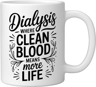 Taza Cerámica para Diálisis con Sangre Limpia