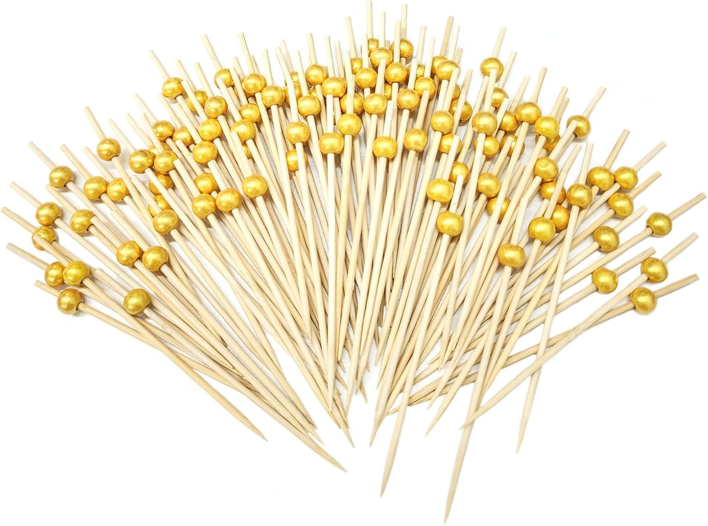 200 Pinchos Bambú para Cóctel 4.7pulg Aperitivos
