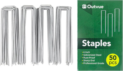 50 Estacas 6pulg Galvanizadas Jardín y Tienda