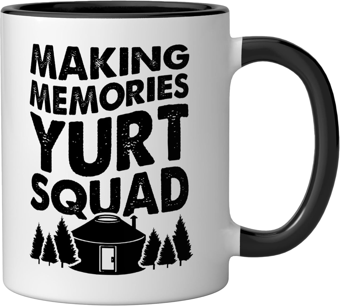Taza Cerámica Yurt Negro/Blanco
