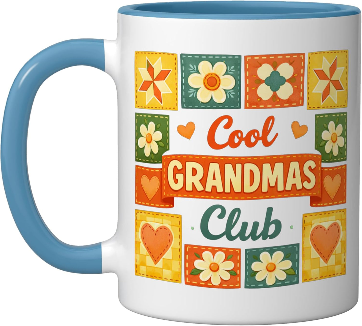 Taza Cerámica con Diseño Gráfico Azul/Blanco