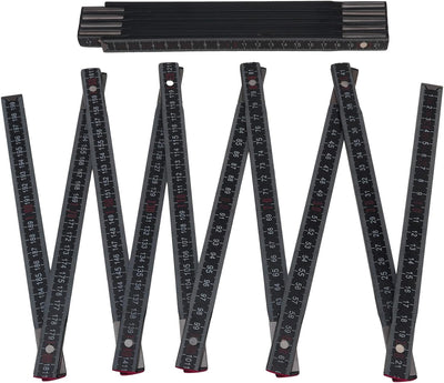 Regla plegable madera 78pulg con medidas métricas y estadounidenses