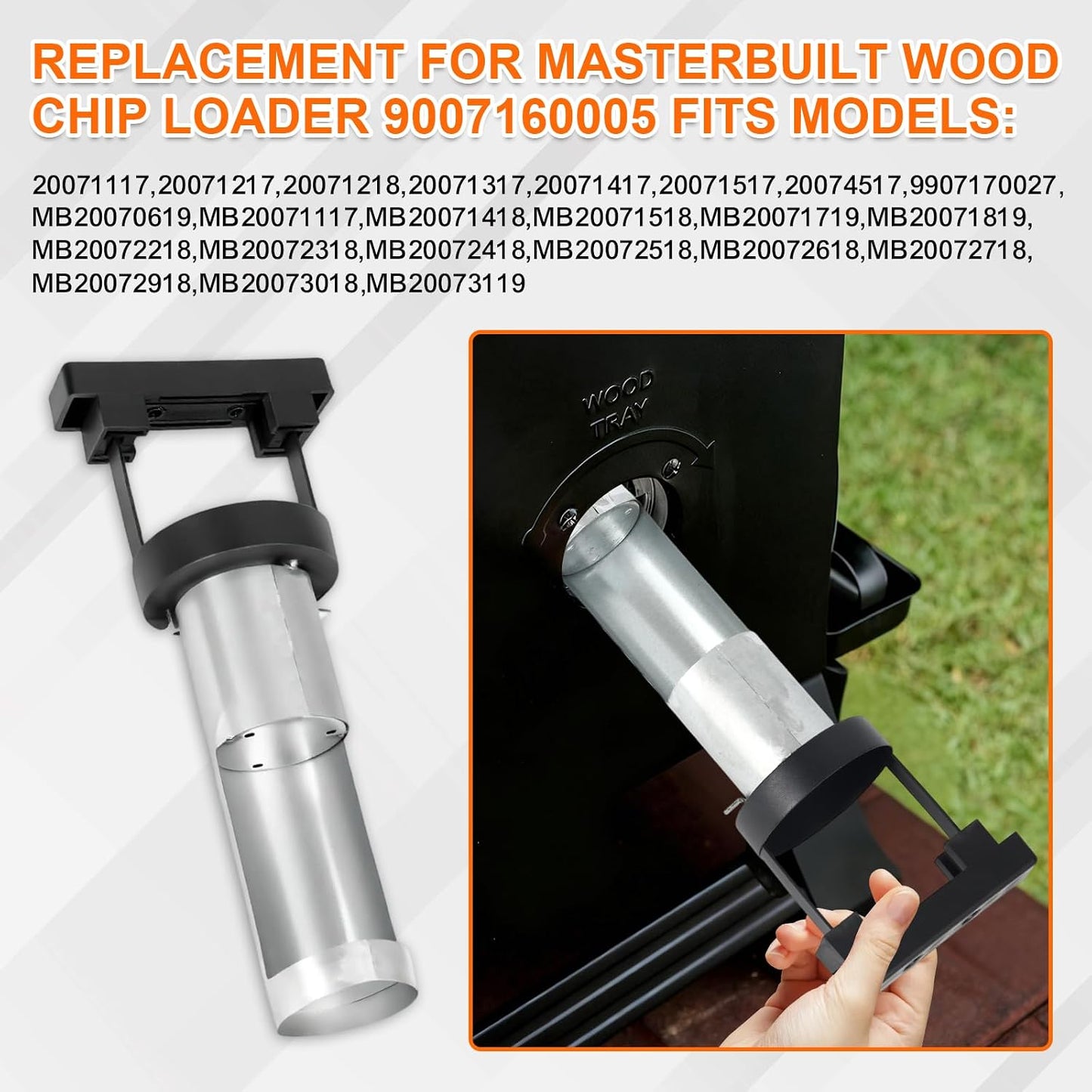 Cargador virutas madera repuesto Masterbuilt 2pulg serie 20071117