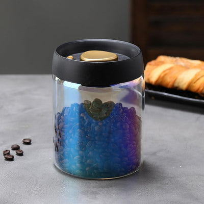 Tarros de café al vacío coloridos con tapa hermética para almacenamiento