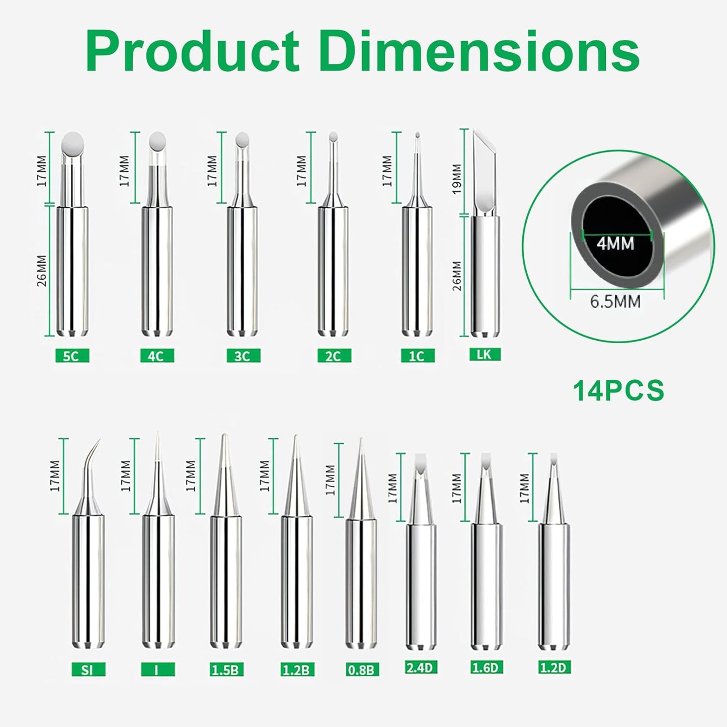 Set 14 Puntas Soldador Sin Plomo Comp Hakko 936