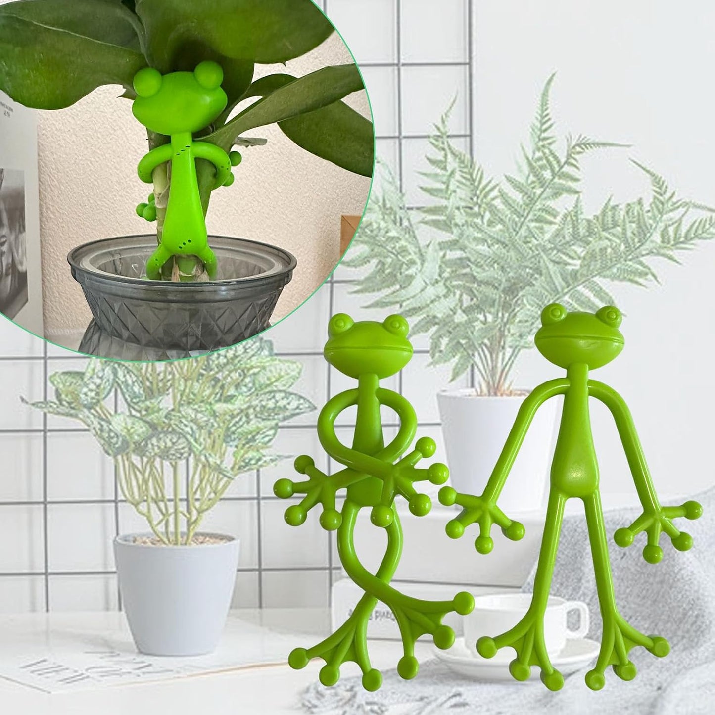 Soporte para ranas de plantas 12 pzas decoración