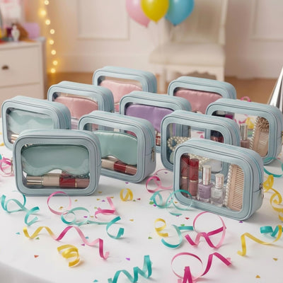 10 bolsas maquillaje transparente TSA aprobadas con cremallera