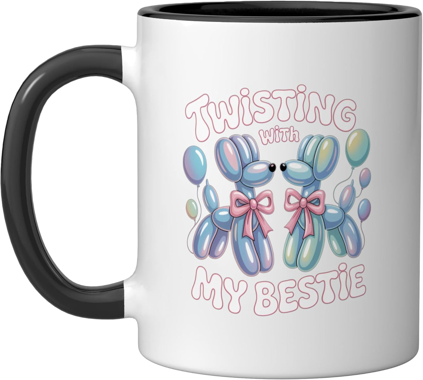 Taza Cerámica para Arte de Globos Negro/Blanco
