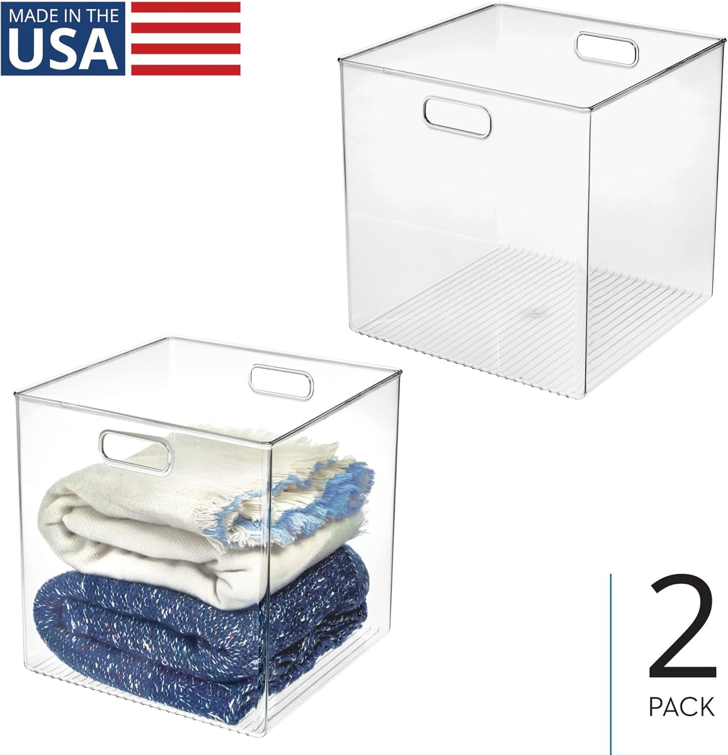 Cubo almacenamiento despensa set 2 transparente