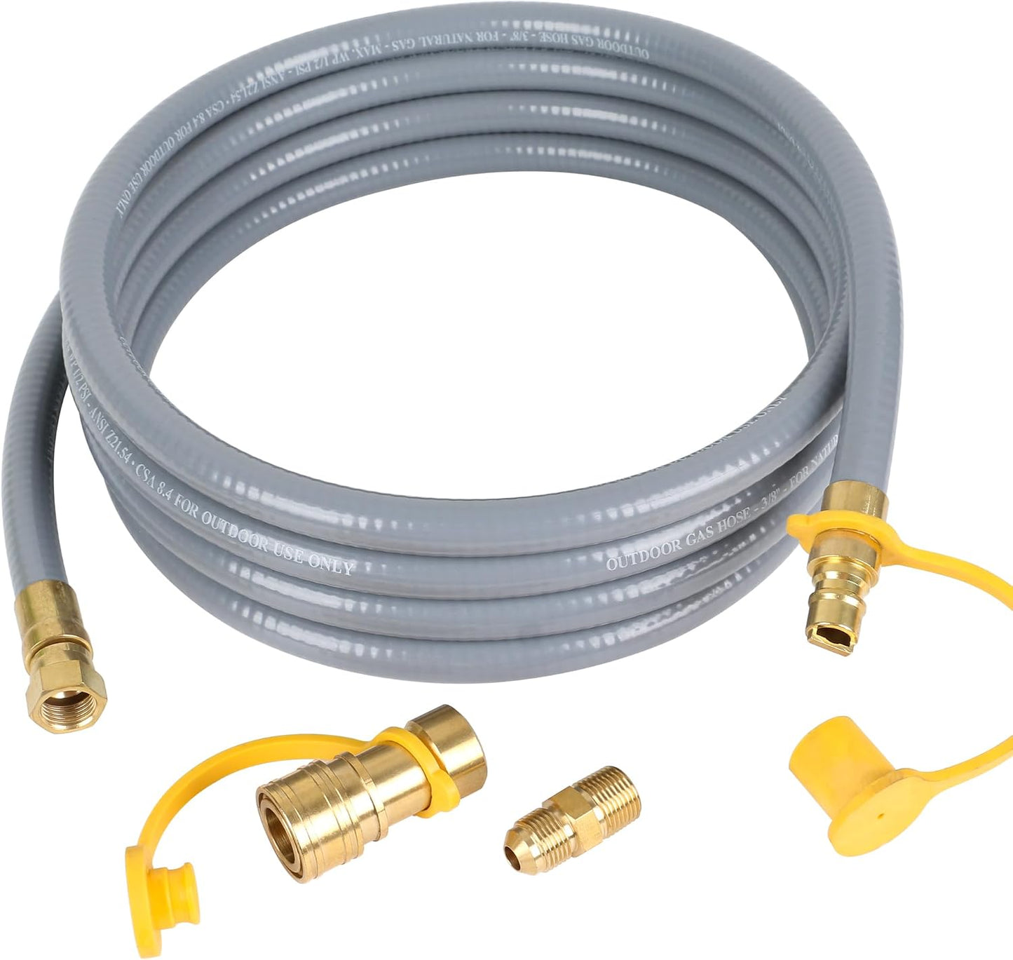 Manguera gas parrilla 3/8pulg con conexión rápida 12ft