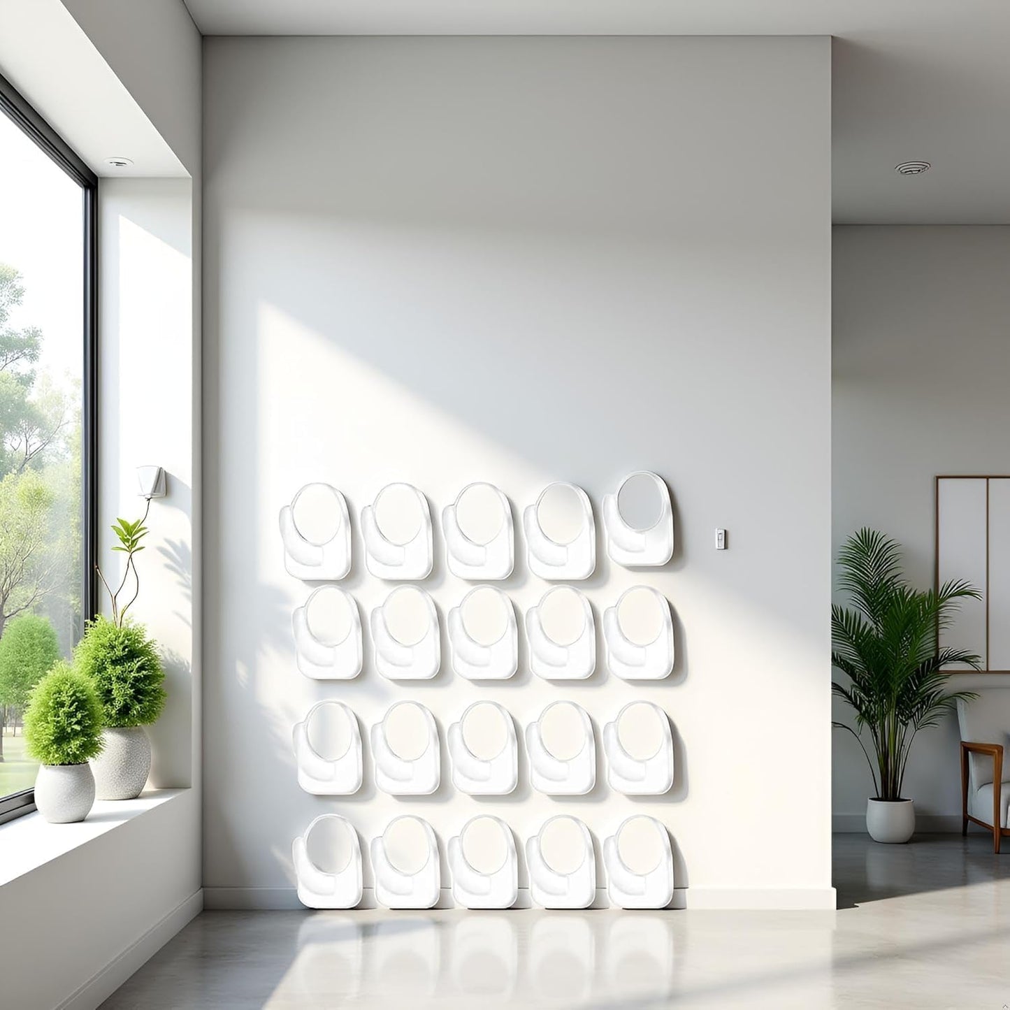 20 Ganchos Adhesivos Acrílicos Transparentes para Pared