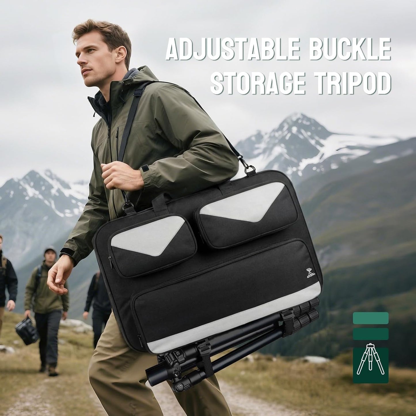 Funda transporte Starlink Gen 3 con almacenamiento trípode