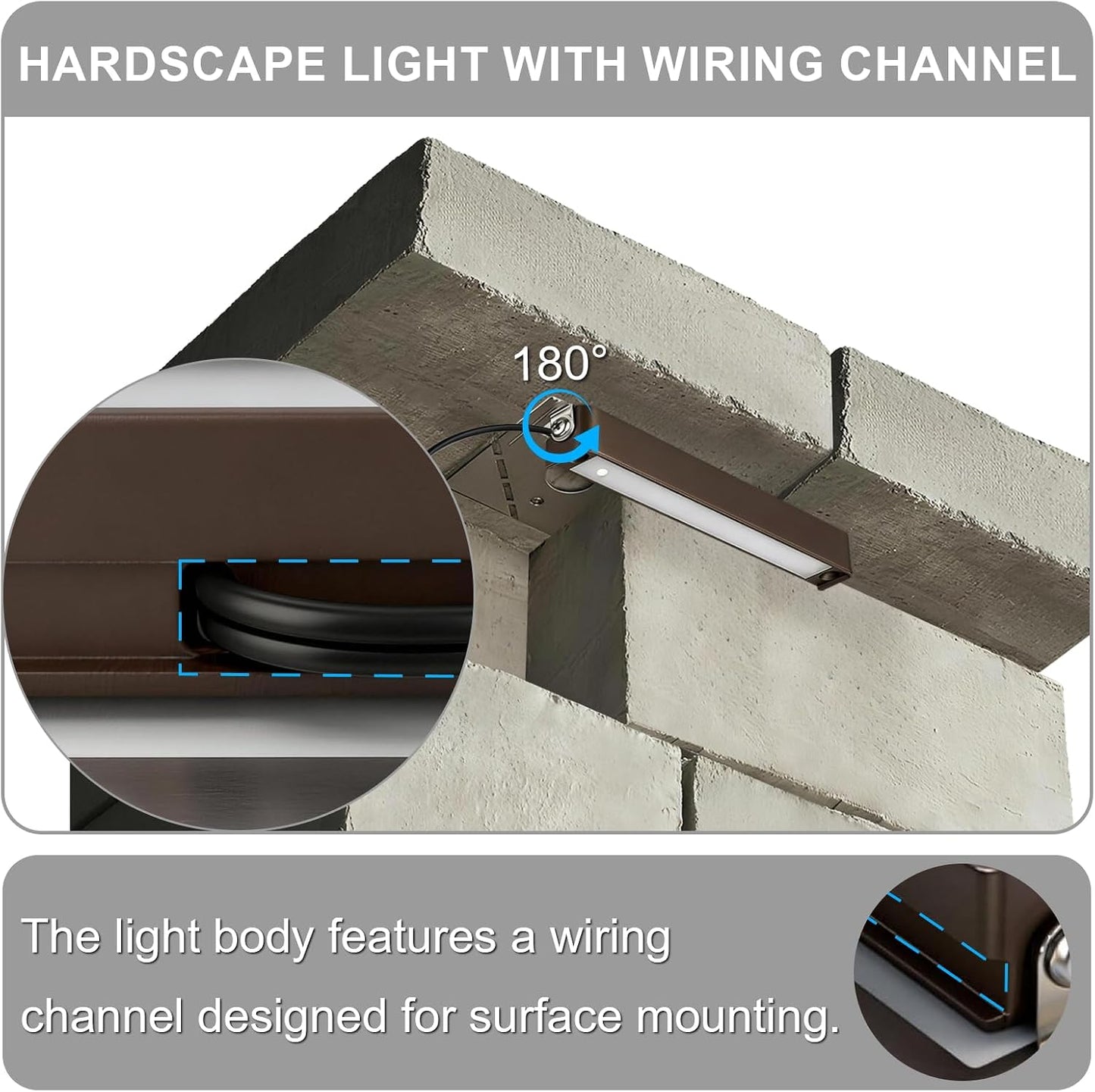 Luces LED pared contención 7pulg 5W 12V exteriores